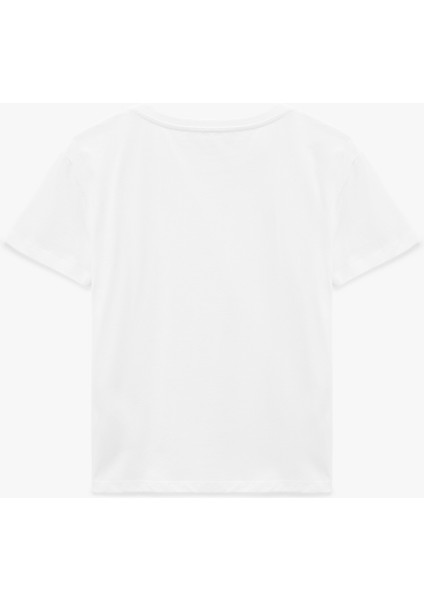 Kısa Kollu Bisiklet Yaka Pamuklu Basic Tişört fırsatları