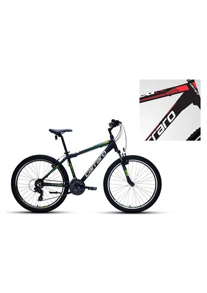 Speed 260 Erkek Dağ Bisikleti 410H V 26 Jant 21 Vites Mat Siyah Kırmızı Koyu Kırmızı