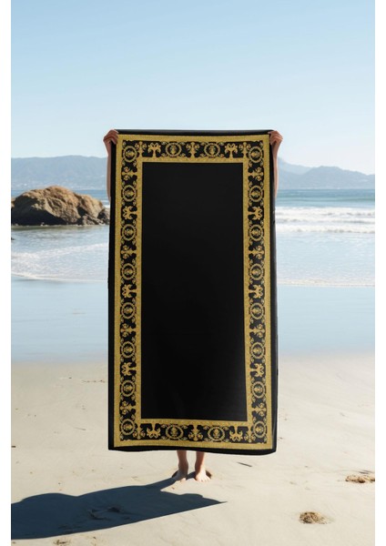 Dijital Baskı Plaj Deniz Havlusu Modern Desenli Peştamal HVL0086