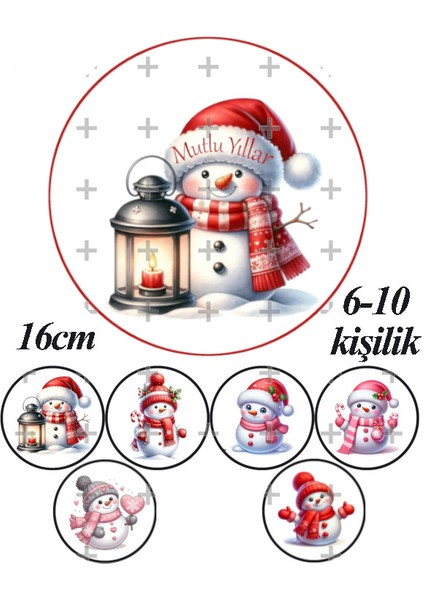 Yeni Yıl Karadam Yıl Başı Yenilebilir Kağıt New Year Pasta Süsleme