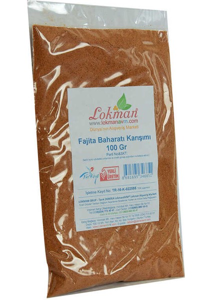 Fajita Baharatı Karışımı 100 gr Paket modelleri