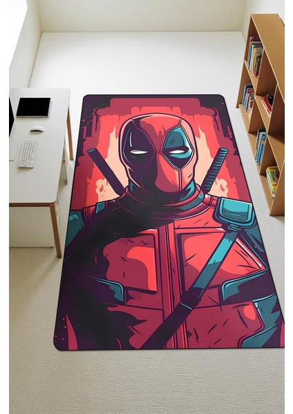 Parlak Kadife Kumaş Dijital Baskı Dot Kaymaz Tabanlı Çocuk ve Genç Odası Halısı H0562