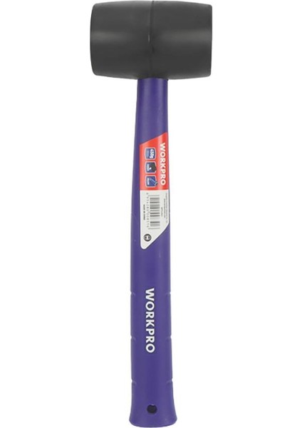 WP241041 57MM 450GR Pvc Pp Saplı Siyah Kauçuk Tokmak