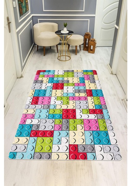 Parlak Kadife Kumaş Dijital Baskı Dot Kaymaz Tabanlı Çocuk ve Genç Odası Halısı H1135 fiyatları