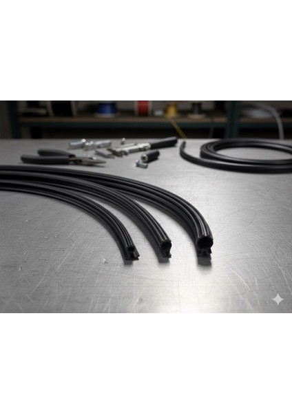 Cam Balkon Fitili 8,5 mm Yükseklik 5 Metre Uzunluk Toz, Ses ve Yağmur Suyu Yalıtımı için Kıl Fitil Alternatifi Siyah Conta