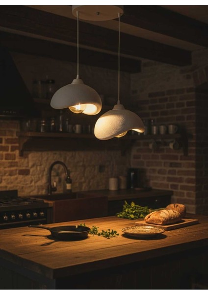 Natural Beton Görünüm 2 Li Sarkıt Avize Bohem Modern Rustik (Rustik Ampul Hediyedir.) fiyatları