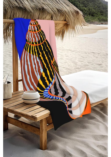 Dijital Baskı Plaj Deniz Havlusu Deniz Kabuğu Desenli Peştamal HVL0137 modelleri