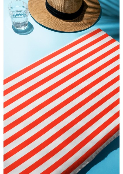 Dijital Baskı Plaj Deniz Havlusu Renkli Çizgili Desen Peştamal HVL0224 fiyatları
