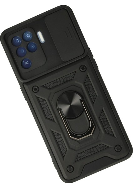 Oppo Reno 5 Lite Kılıf Pars Lens Yüzüklü Silikon - SIYAH-(5796) - TG0012-2R3F50 fiyatları