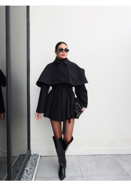 Pelerin Detay Kaşe Kaban fiyatları