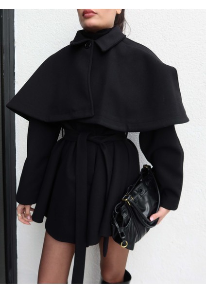 Pelerin Detay Kaşe Kaban modelleri