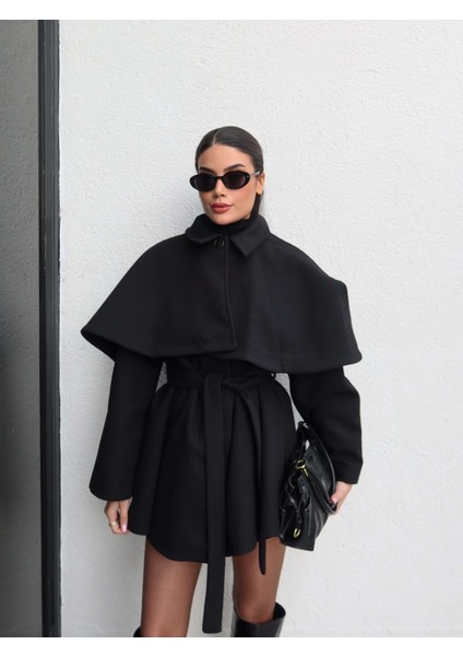 Pelerin Detay Kaşe Kaban fırsatları