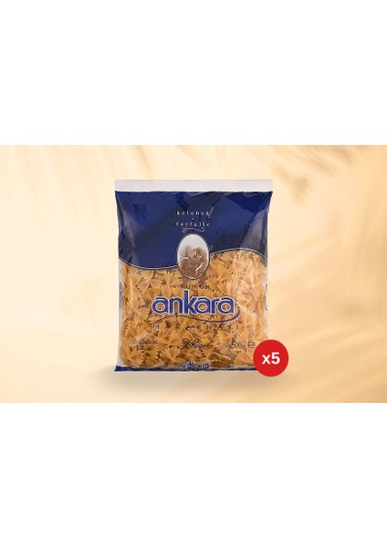 Nuh'un Ankara Kelebek Makarna 500 gr x 5 Paket