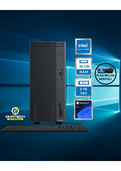 Expertcenter P500 P500MV-I7136216512B0D I7-13620H 16 GB 2 Tb SSD UHD WİN11PRO Masaüstü Bilgisayar