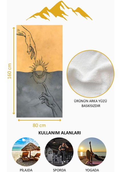 Dijital Baskı Plaj Deniz Havlusu Ay ve Yıldız Desenli Peştamal HVL0147 fırsatları