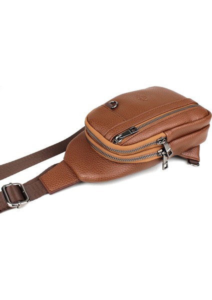 Erkek Taba Renk Çift Kol Çapraz Omuz Çantası Body Bag Çanta Günlük Çanta fırsatları