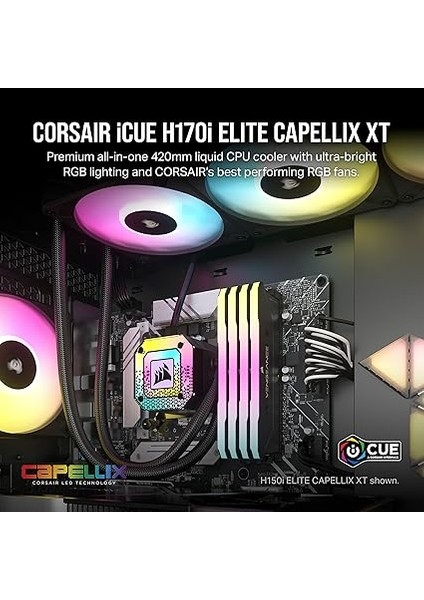 Cpu Cooler CW-9060071-WW Icue H170I Elıte Capellıx Xt Rgb Aıo Sıvı Işlemci Soğutucusu