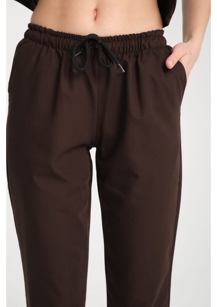 Üniforma V Yaka Acı Kahve Unisex Likralı Ütü Istemeyen Doktor Hemşire Takım Scrubs