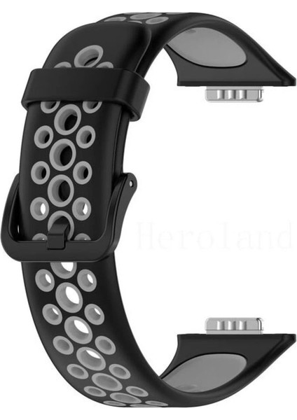 CPT83 Huawei Watch Fit 2 Spor Delikli Kordon - Siyah-Gri fiyatları