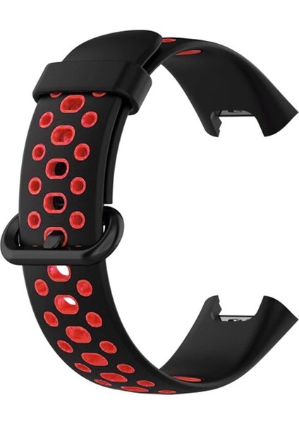 CPT83 Xiaomi Redmi Watch 2 Spor Delikli Kordon - Siyah-Kırmızı modelleri