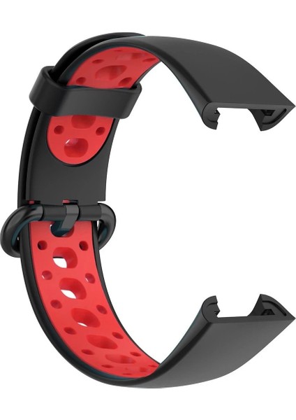 CPT83 Xiaomi Redmi Watch 2 Spor Delikli Kordon - Siyah-Kırmızı fırsatları
