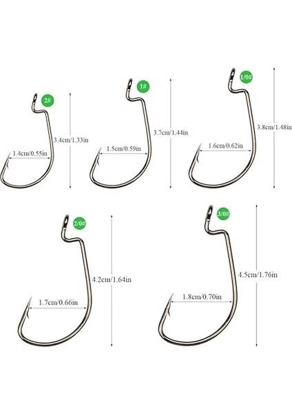 50 Adet Paslanmaz Karbon Çelik Silikon Solucan Yem Balık Olta Iğne Seti - Texas Rig - Kutulu Krom fiyatları