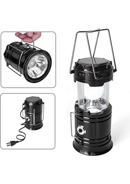 Kamp Lambası, Solar Kamp Fener, El Feneri, El Lambası, Çadır Lambası, USB Ile Şarj Edilebilir, Dış Mekan, Yürüyüş, Acil Durum, Kamp Feneri, Taşınabilir Şarj Cihazı (Siyah) fiyatları