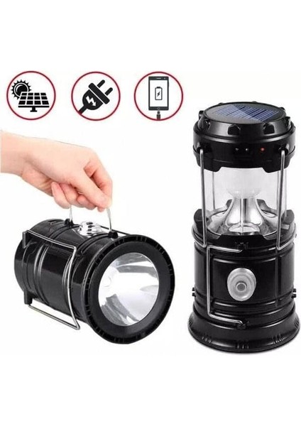 Kamp Lambası, Solar Kamp Fener, El Feneri, El Lambası, Çadır Lambası, USB Ile Şarj Edilebilir, Dış Mekan, Yürüyüş, Acil Durum, Kamp Feneri, Taşınabilir Şarj Cihazı (Siyah) modelleri