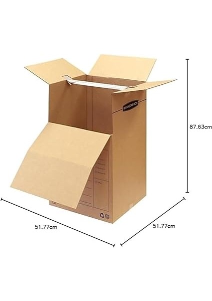 Box Smoothmove Gardırop Taşıma Kutuları, Kısa, 50 x 50 x 94 Cm, 3'lü Paket (7710902) indirimleri