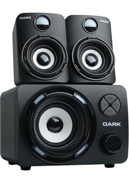 SP-214 11W Rms 7 Farklı Renk Titreşimli LED 2+1 Multimedia Speaker Hoparlör (DK-AC-SP214) indirimleri