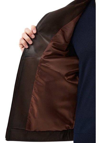 Almeida Hakiki Deri Erkek Premium Kestane Ceket indirimleri