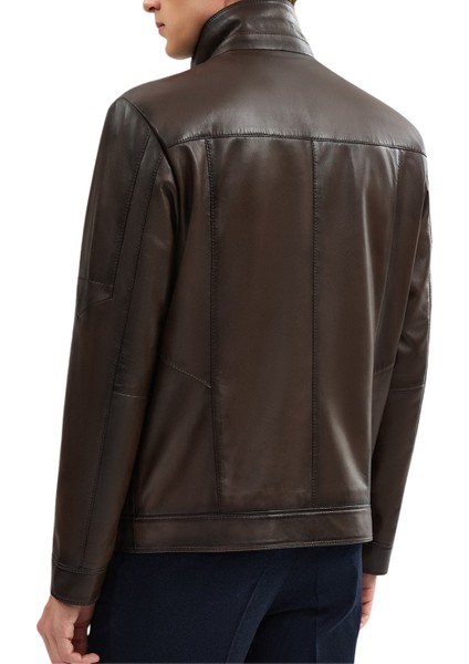 Almeida Hakiki Deri Erkek Premium Kestane Ceket