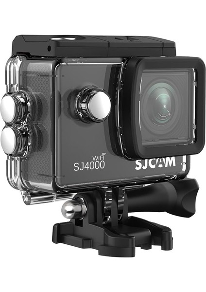 SJ4000 Wifi 4K UHD 156° 2” Geniş Ekran H.265 900MAH Hareket Algılama 30 Metre Su Geçirmez Kılıflı Aksiyon Kamerası Siyah