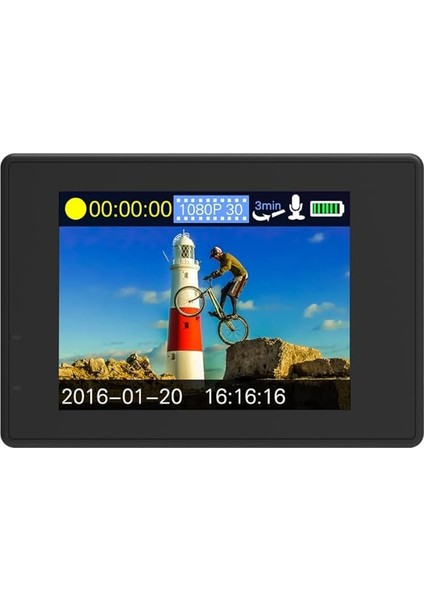 SJ4000 Wifi 4K UHD 156° 2” Geniş Ekran H.265 900MAH Hareket Algılama 30 Metre Su Geçirmez Kılıflı Aksiyon Kamerası Siyah fırsatları