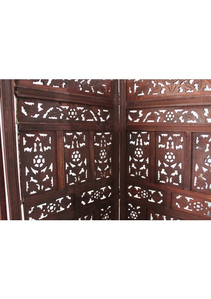 Ahşap Maun Rengi El Oyması Paravan No:a fiyatları