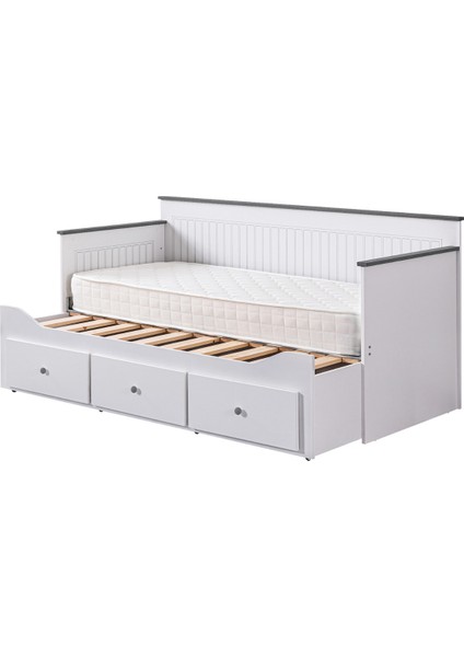 Yavrulu Karyola, Marmaris Divan Karyola Çekmeceli Açılır Çift Kişilik Karyola (Yataksız) - Antrasit indirimleri