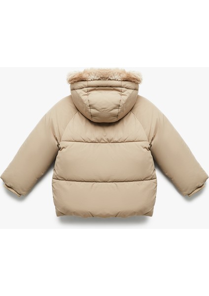 Kapşonlu Uzun Kollu Kapitone Şişme Mont fiyatları