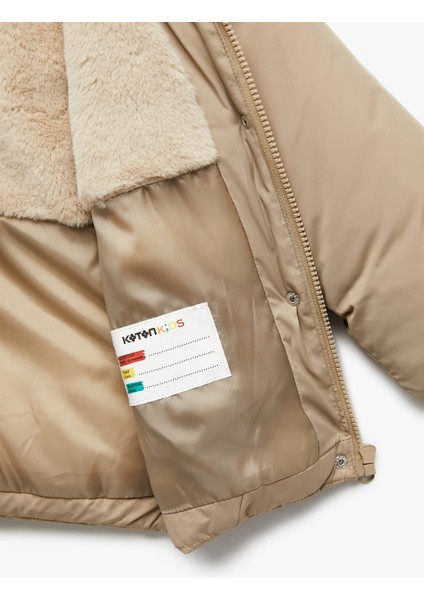 Kapşonlu Uzun Kollu Kapitone Şişme Mont indirimleri