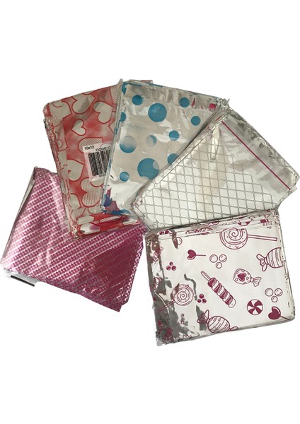 10X12 Hediye Paketi Bantlı Yapışkanlı Metalize 50 Adet