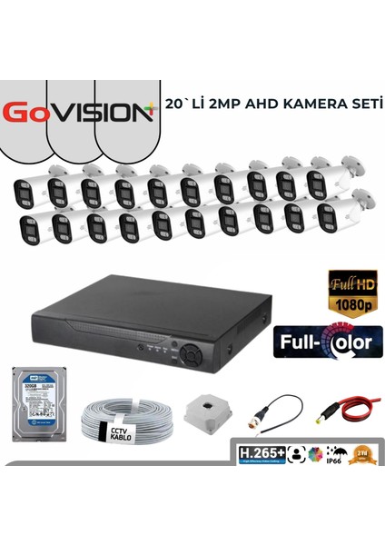 Govision 20'li Ahd Kamera Seti 2mp 1080P Full Color Serisi