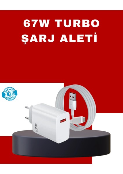 67 Watt Yüksek Güç Şarj Adaptörü Xiaomi Mi 10 Mi 11 Mi 12 Uyumlu
