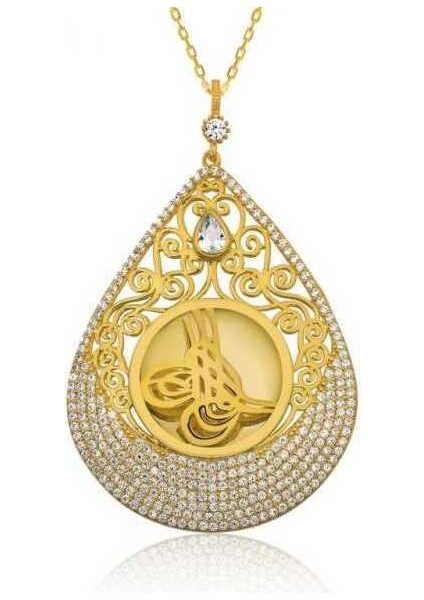 Gümüş Tuğra Bayan Kolye