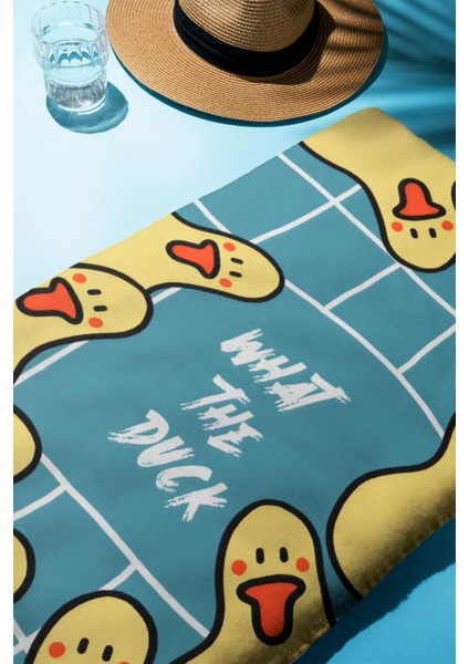 Dijital Baskı Plaj Deniz Havlusu Ördek Desenli Peştamal HVL0022 fiyatları