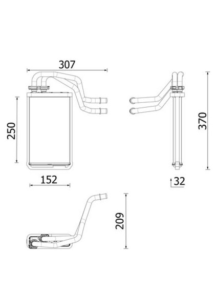AH335000P Kalorıfer Radyatoru Mercedes Vıto W447 14> A0008304401
