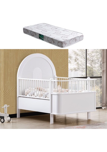 Mdf Beşik, Venüs Büyüyen Beşik + 1 Adet Comfort Yatak 90X130