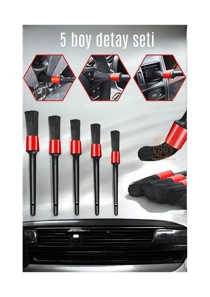Bfs 5 Boy Araç Detay Temizlik Fırça Seti Slalom Design
