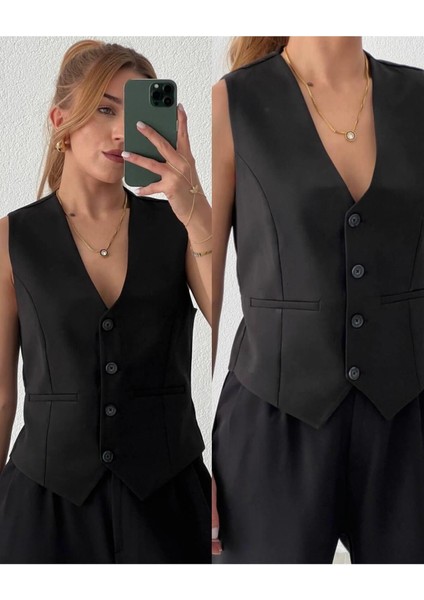 Astarlı V Yaka Kadın Yelek fiyatları