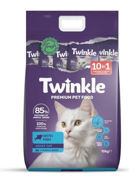 Balıklı Yetişkin Kedi Maması 10 kg | Tam ve Dengeli Beslenme | Bağışıklık ve Tüy ve Deri Sağlığı