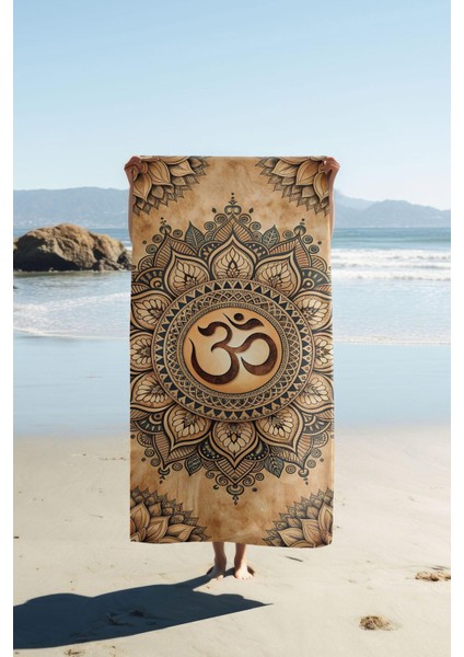 Dijital Baskı Plaj Deniz Havlusu Modern Desenli Peştamal (80X160 Cm) HVL0063