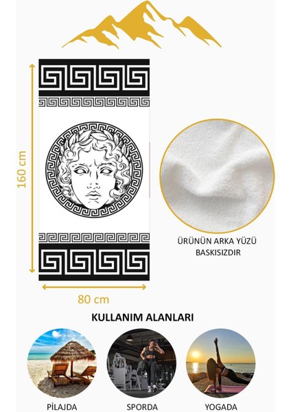 Dijital Baskı Plaj Deniz Havlusu Apollo Modern Desenli Peştamal HVL0231 fırsatları